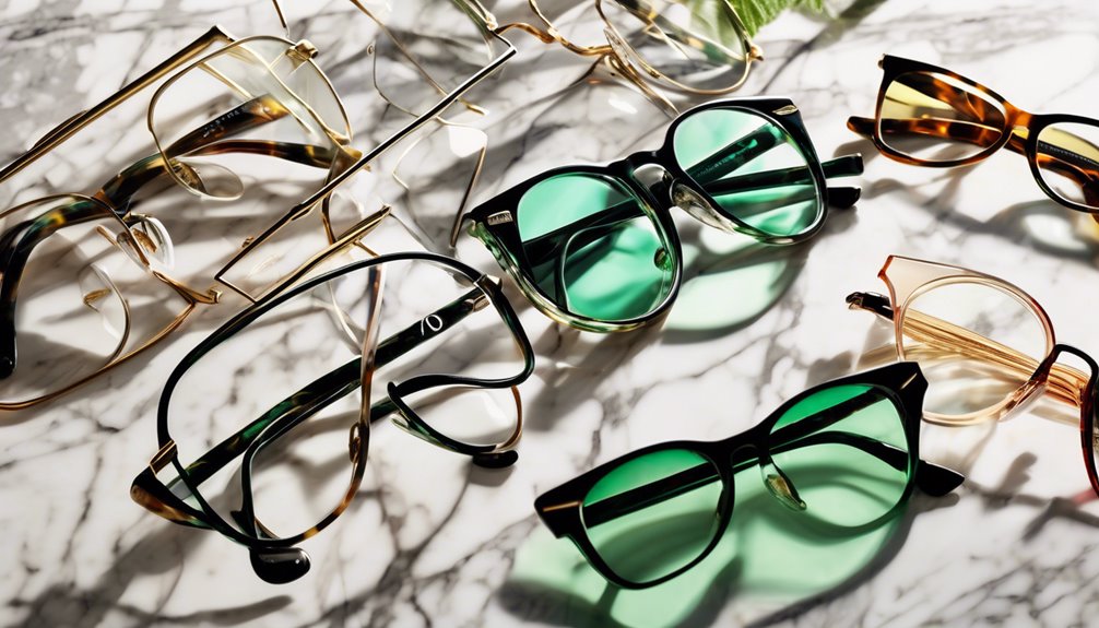 Escolhendo óculos únicos e elegantes